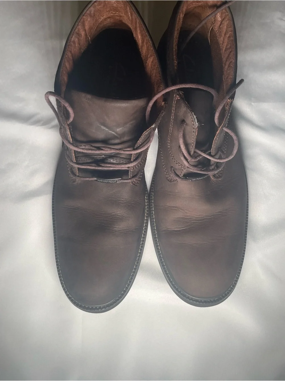 Clarks‎ Men's Brown Leather Lace-Up Boots waterproof